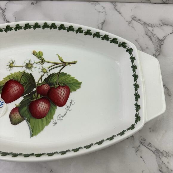 Portmeirion Strawberry Fair Fire Ice Gratin Baking Dish New Elsanta Fruit - Picture 4 of 6